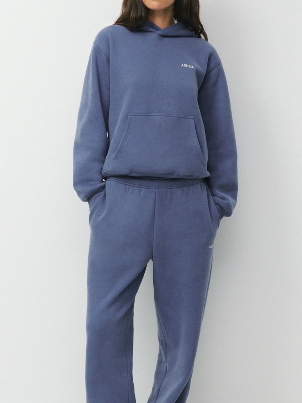 Aritzia Cozy Sweatfleece Peninsula Blue Hoodie